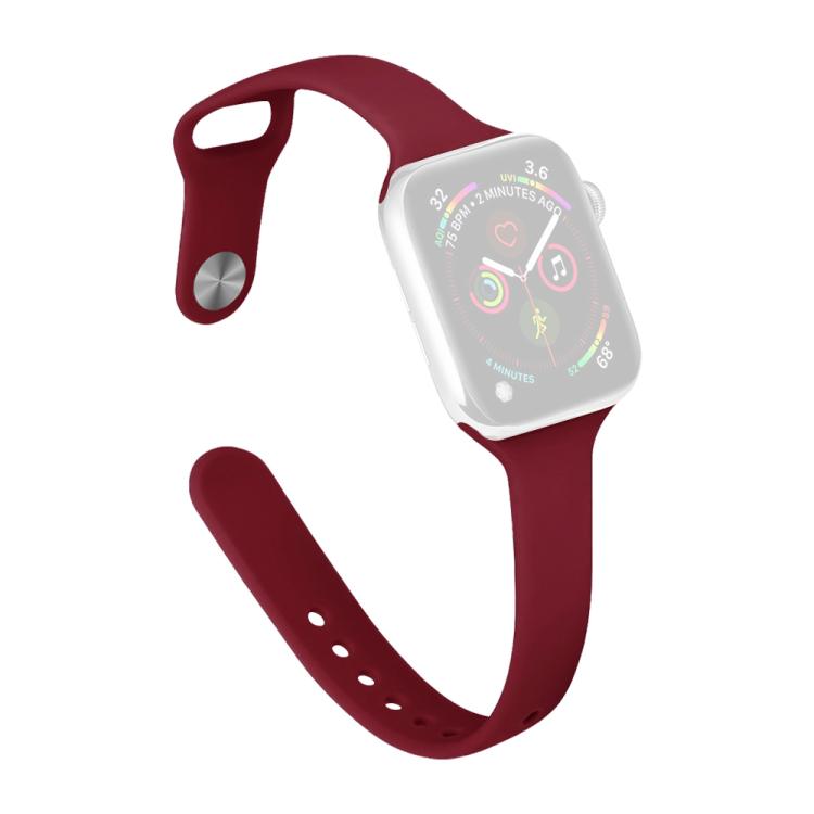 For Apple Watch 38 / 40 / 41 / S11 42mm xDfind Small Waist Reverse Buckle Silicone Watch Band