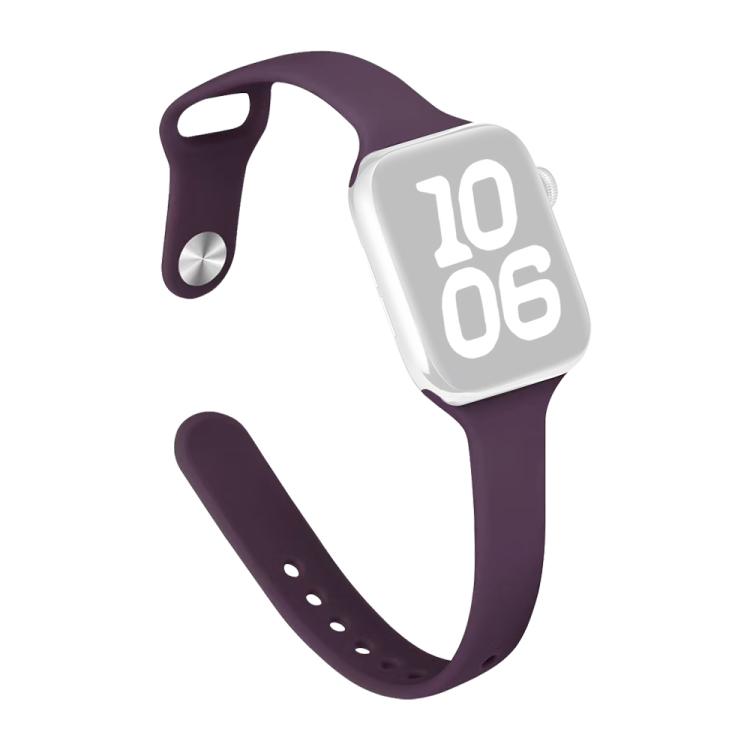 For Apple Watch 38 / 40 / 41 / S11 42mm xDfind Small Waist Reverse Buckle Silicone Watch Band