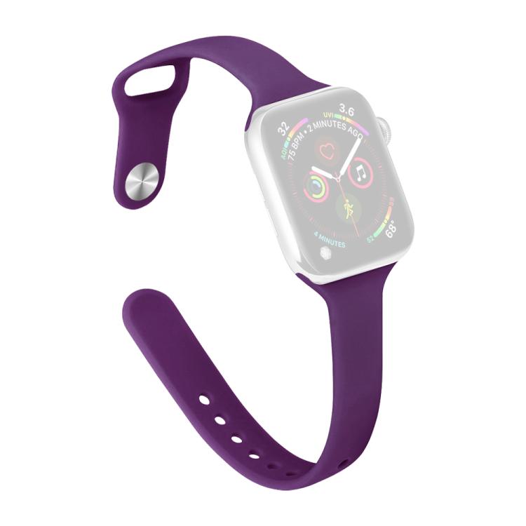 For Apple Watch 38 / 40 / 41 / S11 42mm xDfind Small Waist Reverse Buckle Silicone Watch Band