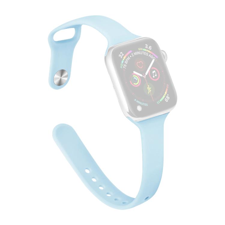 For Apple Watch 38 / 40 / 41 / S11 42mm xDfind Small Waist Reverse Buckle Silicone Watch Band