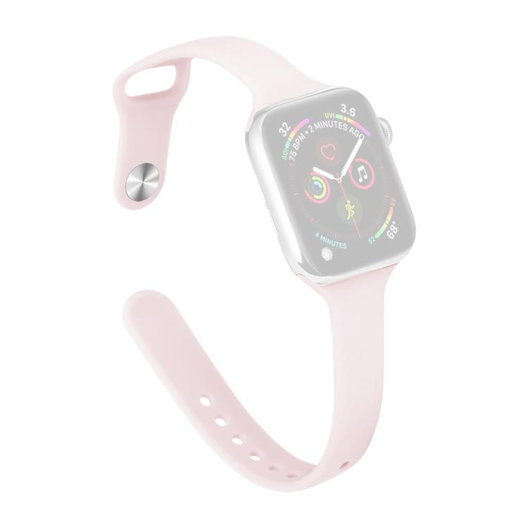 For Apple Watch 38 / 40 / 41 / S11 42mm xDfind Small Waist Reverse Buckle Silicone Watch Band
