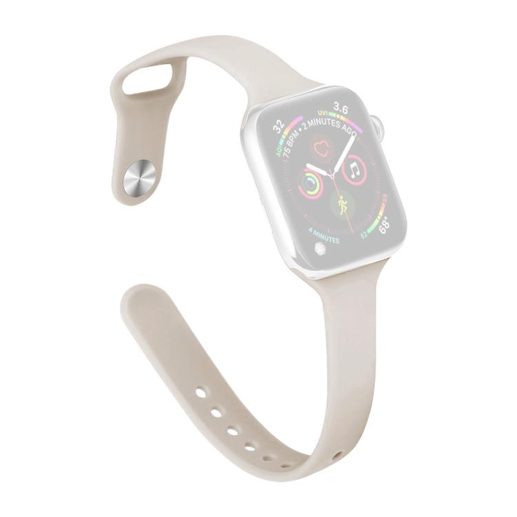 For Apple Watch 38 / 40 / 41 / S11 42mm xDfind Small Waist Reverse Buckle Silicone Watch Band