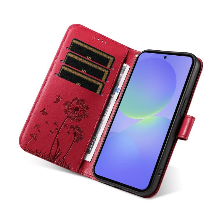 For Samsung Galaxy A37 5G Dandelion Embossed Pattern Flip Leather Phone Case