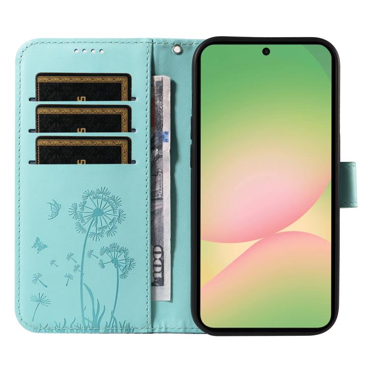 For Samsung Galaxy A57 5G Dandelion Embossed Pattern Flip Leather Phone Case