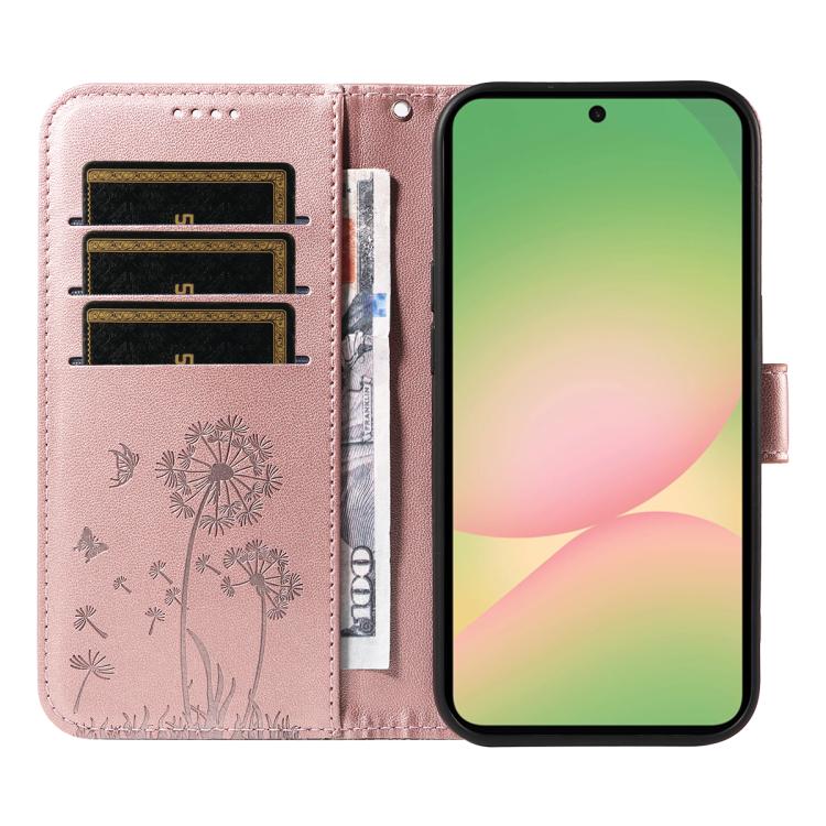 For Samsung Galaxy A57 5G Dandelion Embossed Pattern Flip Leather Phone Case