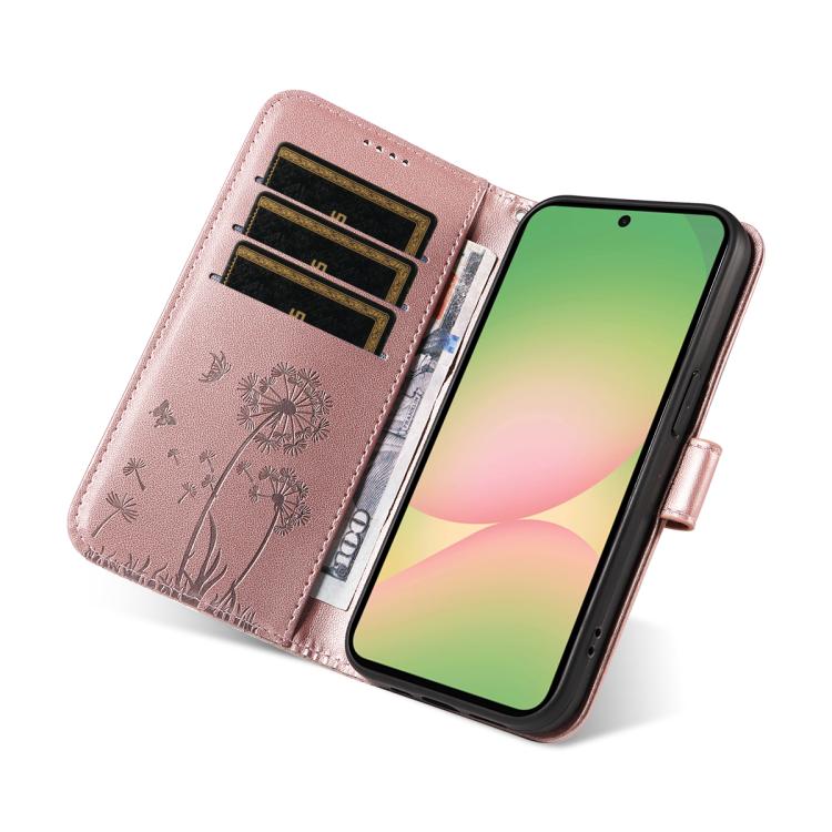 For Samsung Galaxy A57 5G Dandelion Embossed Pattern Flip Leather Phone Case