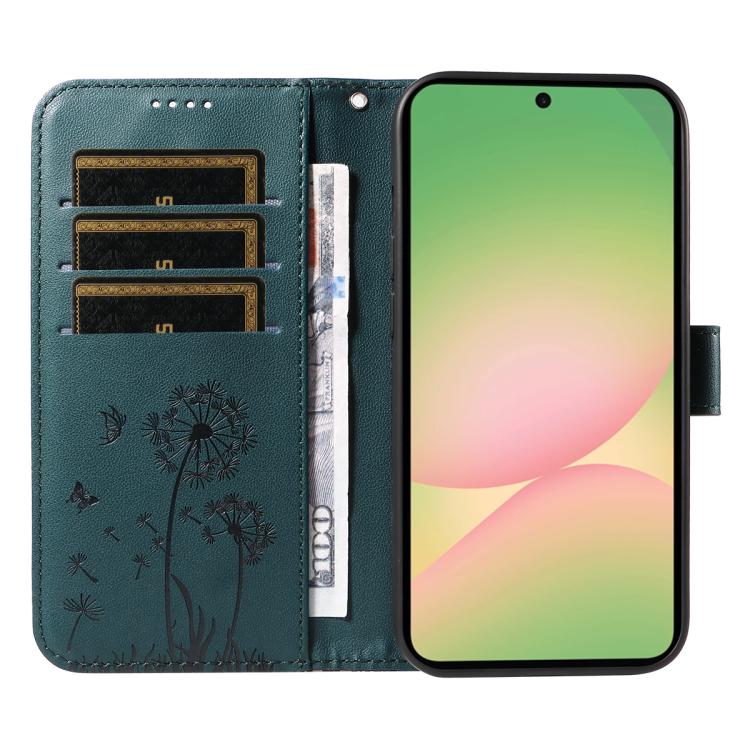 For Samsung Galaxy A57 5G Dandelion Embossed Pattern Flip Leather Phone Case