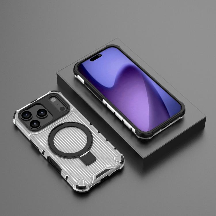 For iPhone 17 Pro Grating Holder Shockproof Phone Case