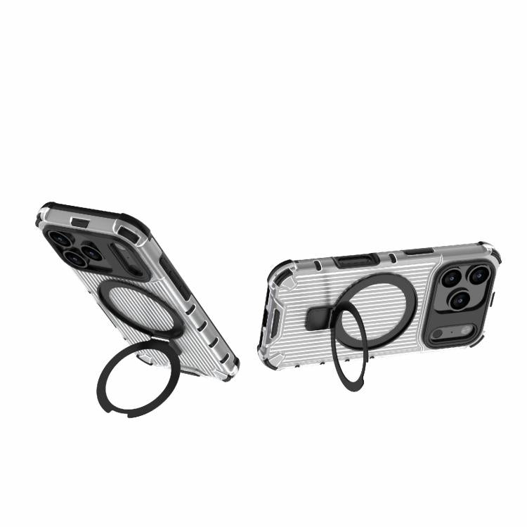For iPhone 17 Pro Grating Holder Shockproof Phone Case