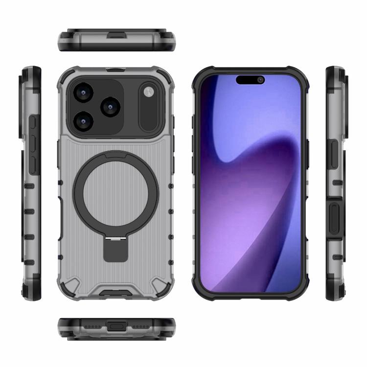 For iPhone 17 Pro Grating Holder Shockproof Phone Case