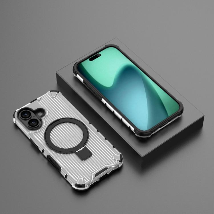 For iPhone 17 Grating Holder Shockproof Phone Case