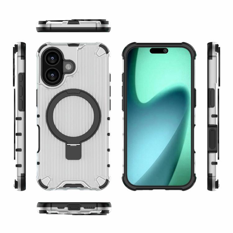 For iPhone 17 Grating Holder Shockproof Phone Case