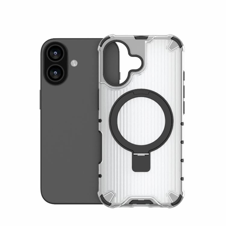 For iPhone 17 Grating Holder Shockproof Phone Case