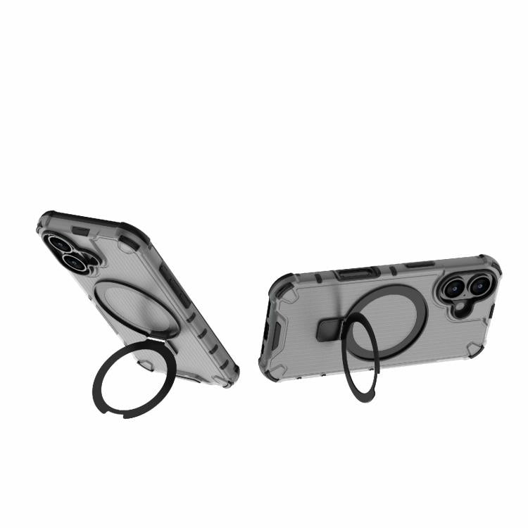 For iPhone 17 Grating Holder Shockproof Phone Case