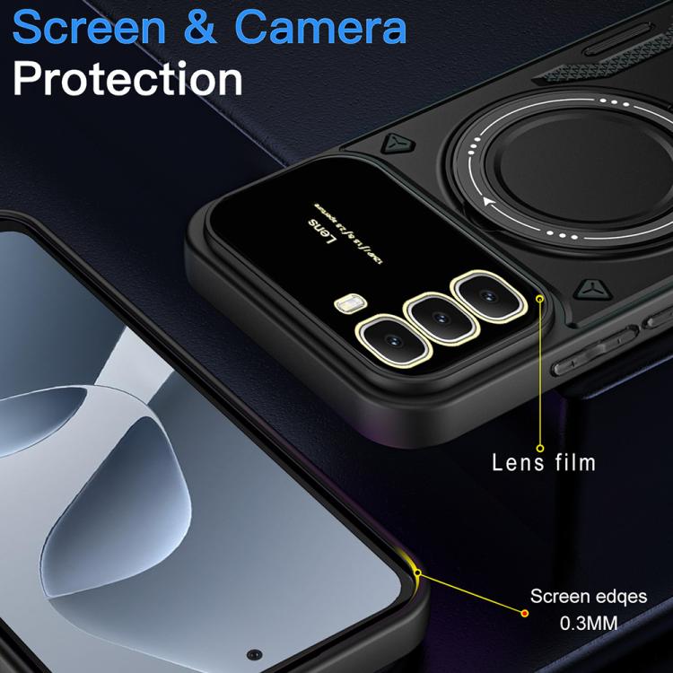 For Infinix Hot 60 5G / 60i 4G Large Window MagSafe Holder Phone Case