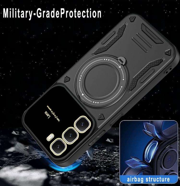 For Infinix Hot 60 5G / 60i 4G Large Window MagSafe Holder Phone Case