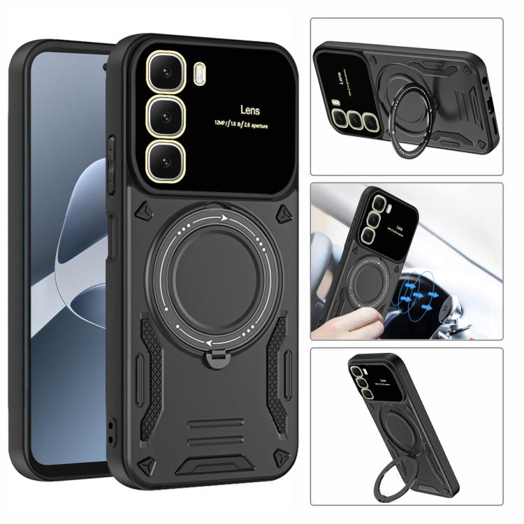 For Infinix Hot 60 5G / 60i 4G Large Window MagSafe Holder Phone Case