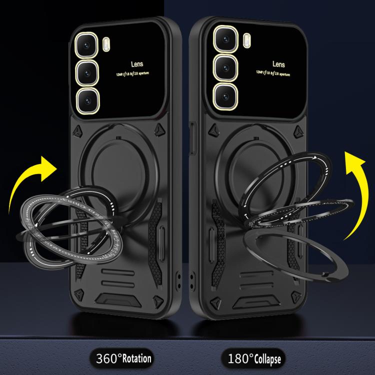 For Infinix Hot 60 5G / 60i 4G Large Window MagSafe Holder Phone Case