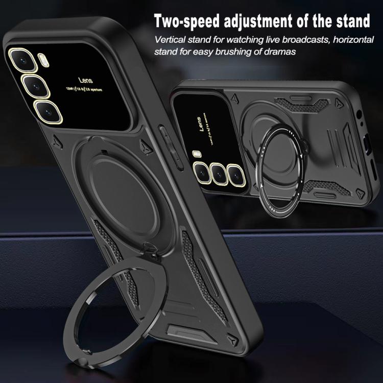 For Infinix Hot 60 5G / 60i 4G Large Window MagSafe Holder Phone Case