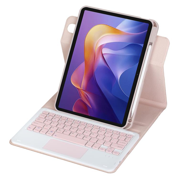 For Xiaomi Redmi Pad 2 360-degree Rotation Bluetooth Keyboard Leather Tablet Case with Touchpad