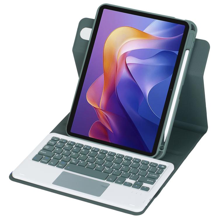 For Xiaomi Redmi Pad 2 360-degree Rotation Bluetooth Keyboard Leather Tablet Case with Touchpad