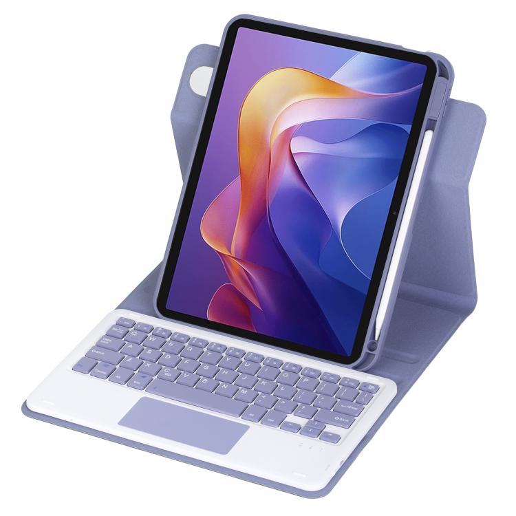 For Xiaomi Redmi Pad 2 360-degree Rotation Bluetooth Keyboard Leather Tablet Case with Touchpad