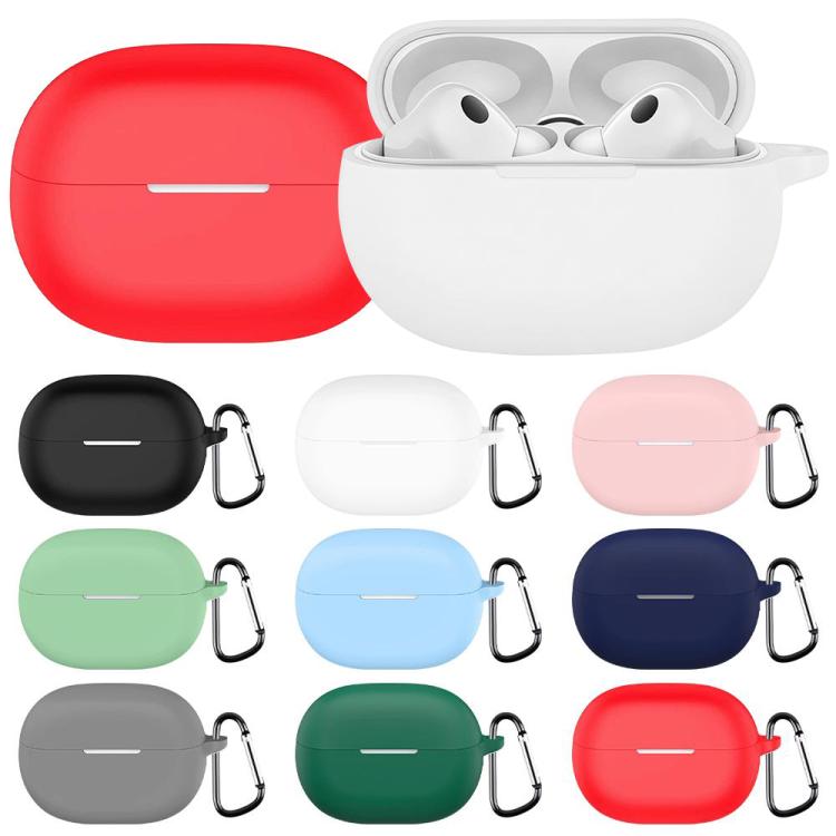 For Huawei FreeBuds Pro 5 Solid Color Silicone Earphone Protective Case with Buckle