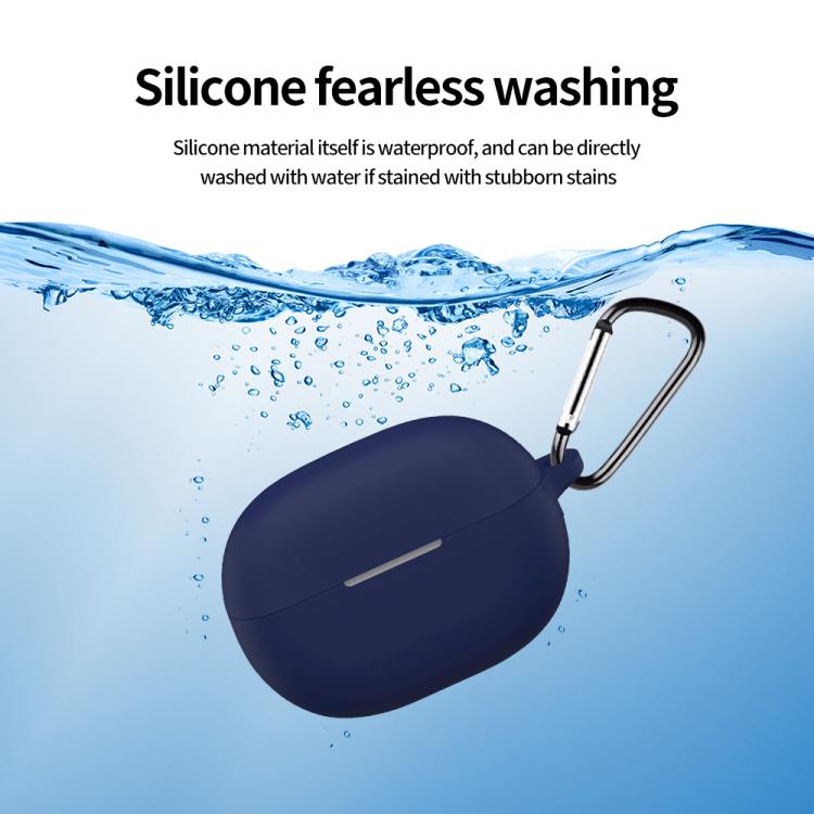 For Huawei FreeBuds Pro 5 Solid Color Silicone Earphone Protective Case with Buckle