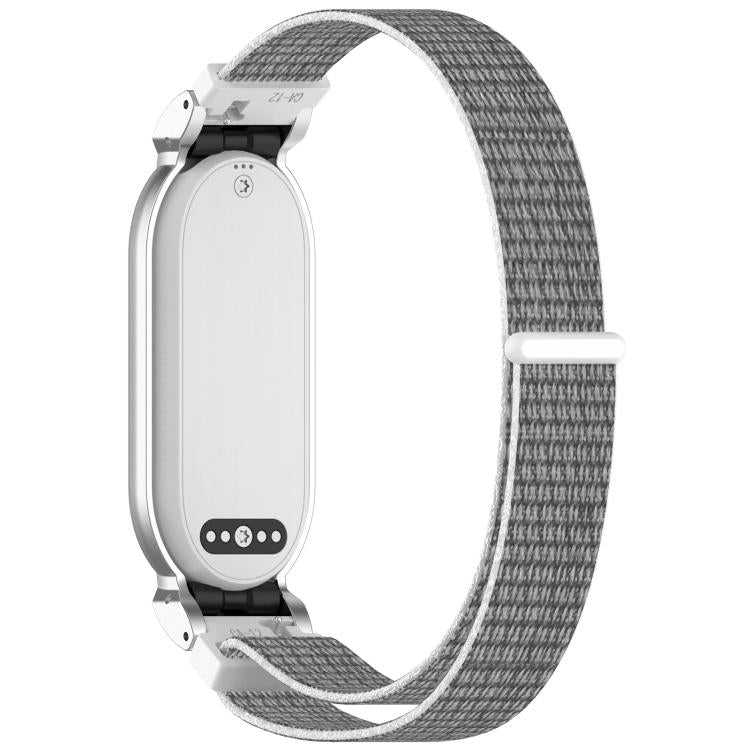 For Plaud NotePin AI xDfind Metal Frame Integrated Nylon Loop Hook and Loop Fastener Watch Band