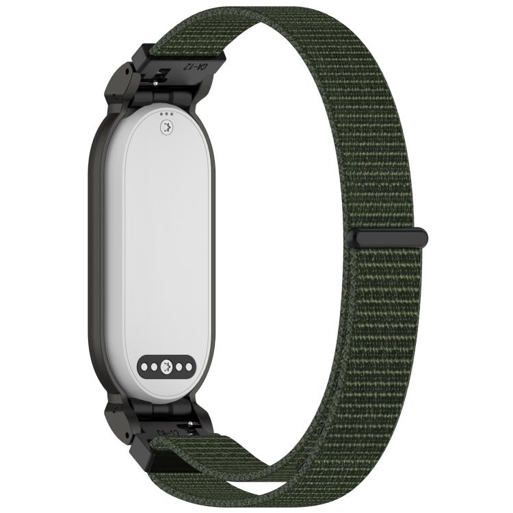 For Plaud NotePin AI xDfind Metal Frame Integrated Nylon Loop Hook and Loop Fastener Watch Band