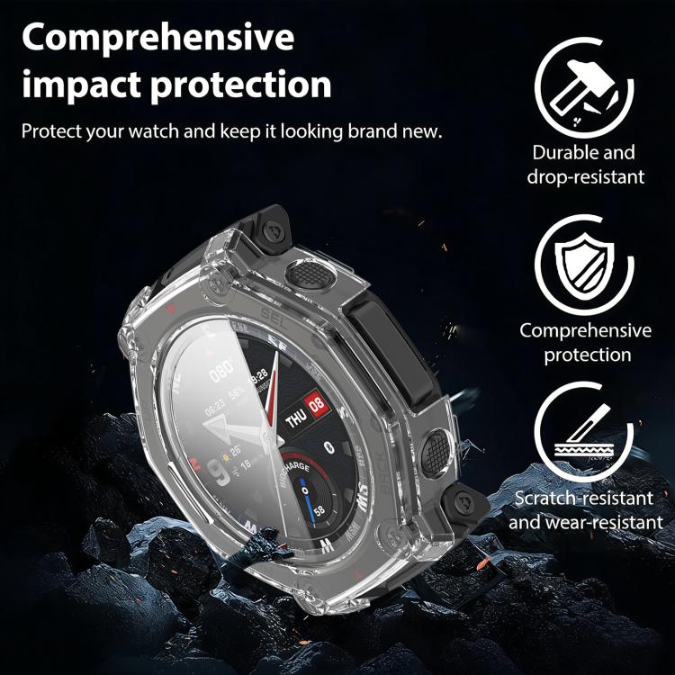 For Amazfit T-Rex 3 Pro 48mm xDfind Tempered Film Integrated PC Watch Protective Cover