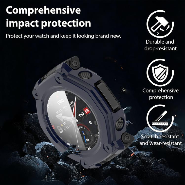 For Amazfit T-Rex 3 Pro 48mm xDfind Tempered Film Integrated PC Watch Protective Cover