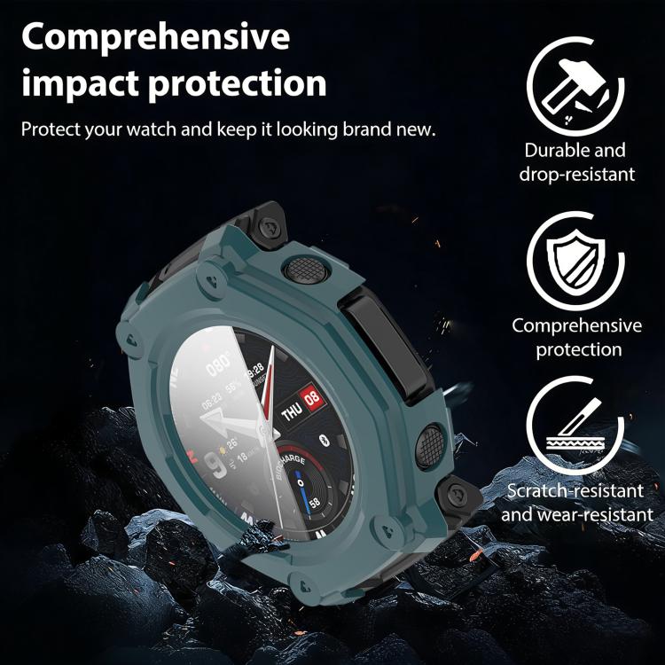 For Amazfit T-Rex 3 Pro 48mm xDfind Tempered Film Integrated PC Watch Protective Cover
