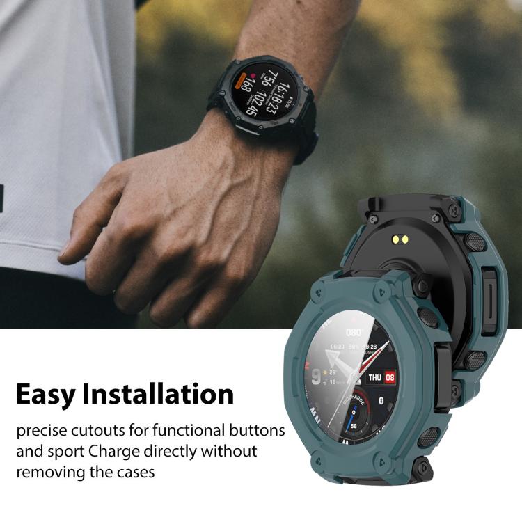 For Amazfit T-Rex 3 Pro 48mm xDfind Tempered Film Integrated PC Watch Protective Cover
