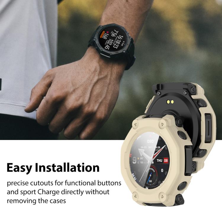 For Amazfit T-Rex 3 Pro 48mm xDfind Tempered Film Integrated PC Watch Protective Cover