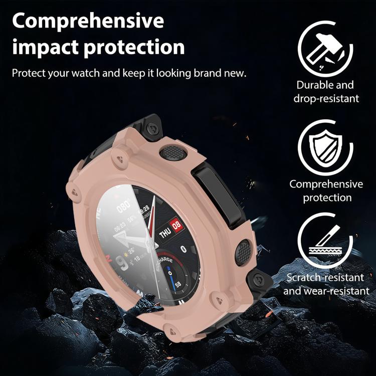 For Amazfit T-Rex 3 Pro 48mm xDfind Tempered Film Integrated PC Watch Protective Cover