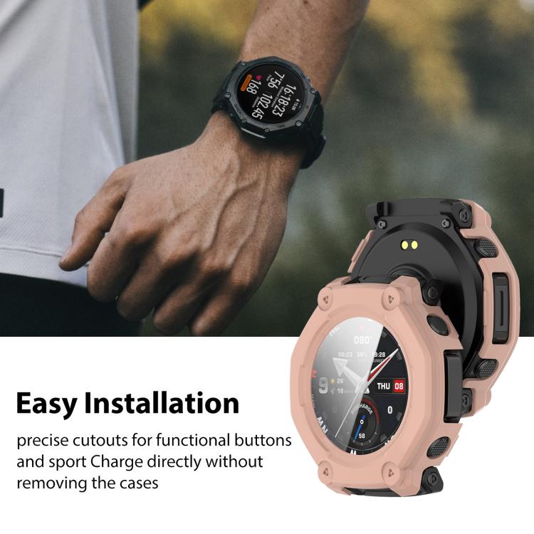 For Amazfit T-Rex 3 Pro 48mm xDfind Tempered Film Integrated PC Watch Protective Cover