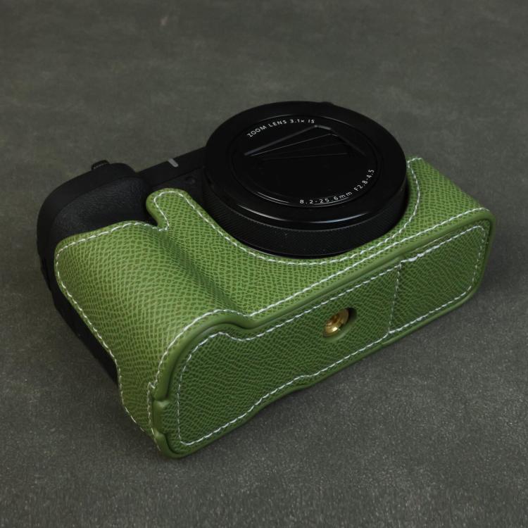 For Canon PowerShot V1 Palm Texture Vegan Leather Camera Half Case Base