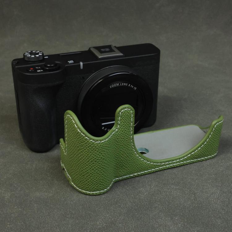 For Canon PowerShot V1 Palm Texture Vegan Leather Camera Half Case Base