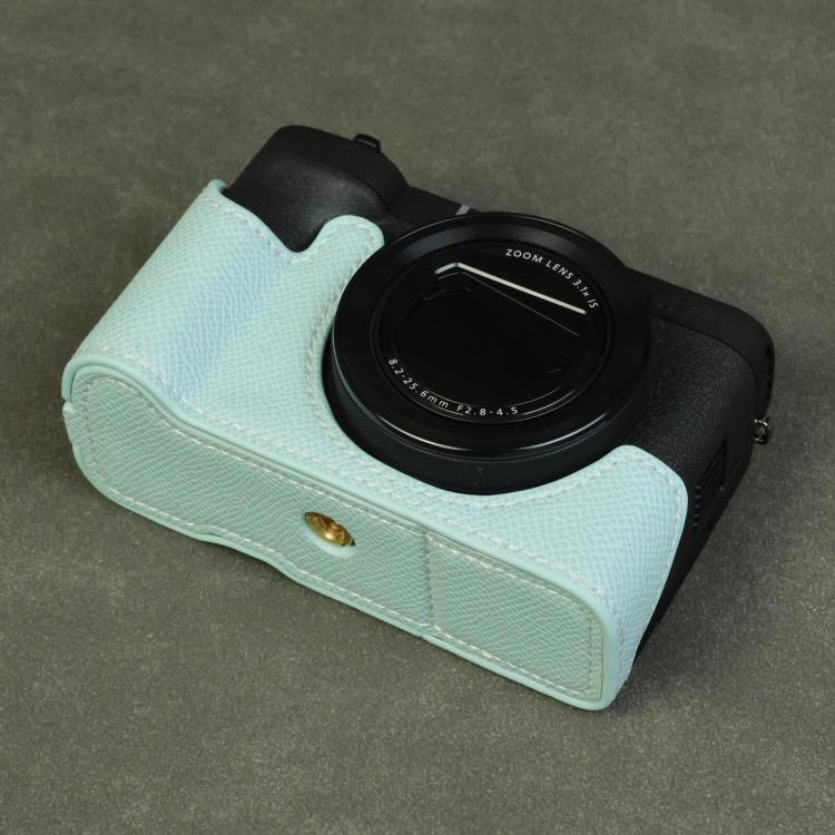 For Canon PowerShot V1 Palm Texture Vegan Leather Camera Half Case Base