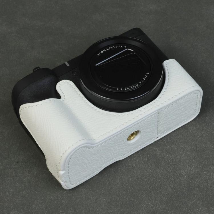 For Canon PowerShot V1 Palm Texture Vegan Leather Camera Half Case Base