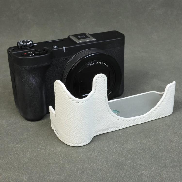 For Canon PowerShot V1 Palm Texture Vegan Leather Camera Half Case Base