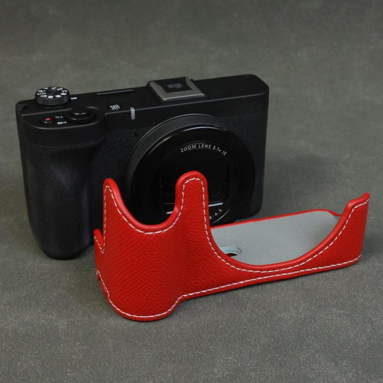 For Canon PowerShot V1 Palm Texture Vegan Leather Camera Half Case Base