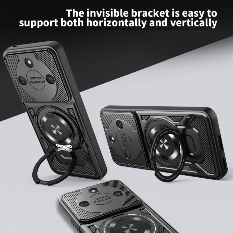 For Honor X60 / X9c Smart Armor Rotating Holder MagSafe Phone Case