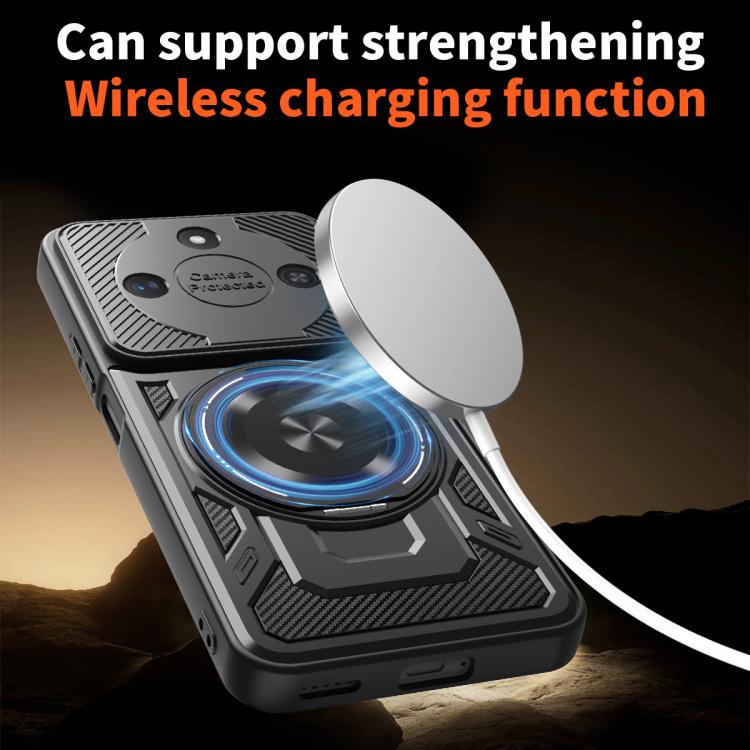 For Honor X60 / X9c Smart Armor Rotating Holder MagSafe Phone Case