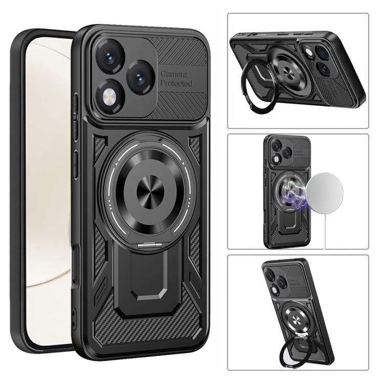 For Honor 400 Lite Global Armor Rotating Holder MagSafe Phone Case