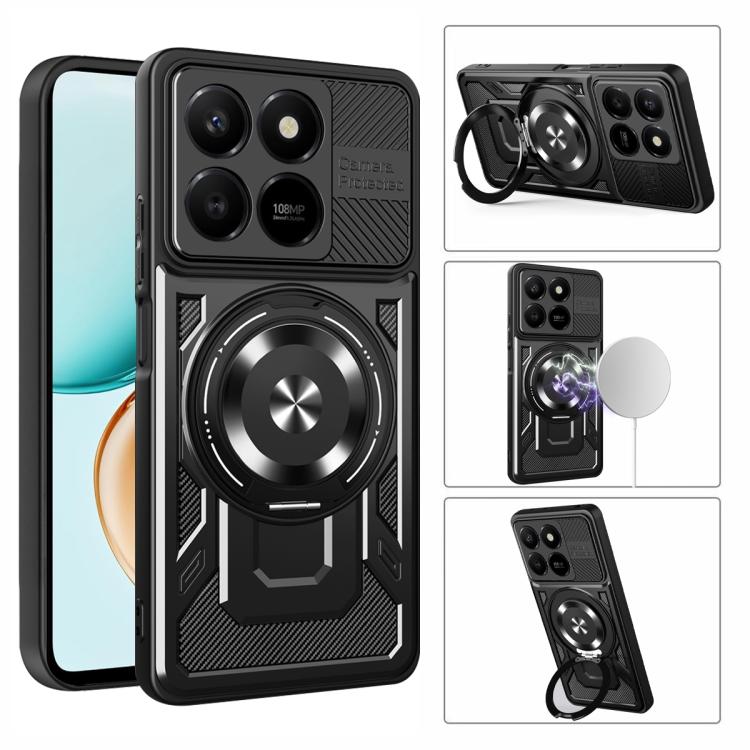 For Honor X7d 4G / 400 Smart 5G Armor Rotating Holder MagSafe Phone Case