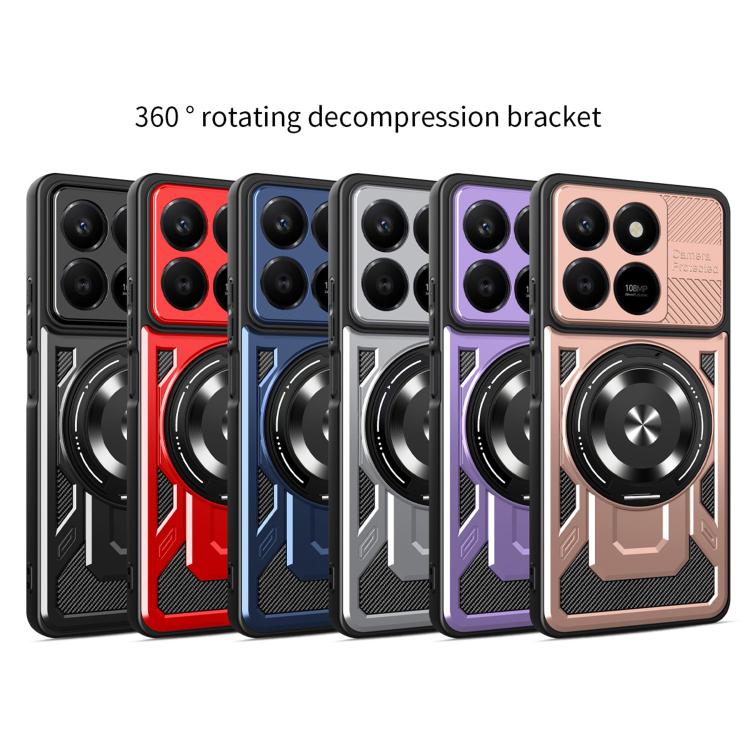 For Honor X7d 4G / 400 Smart 5G Armor Rotating Holder MagSafe Phone Case