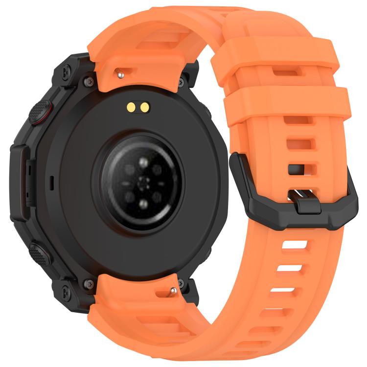 For Amazfit T-Rex 3 Pro 48mm xDfind Solid Color Black Buckle Silicone Watch Band