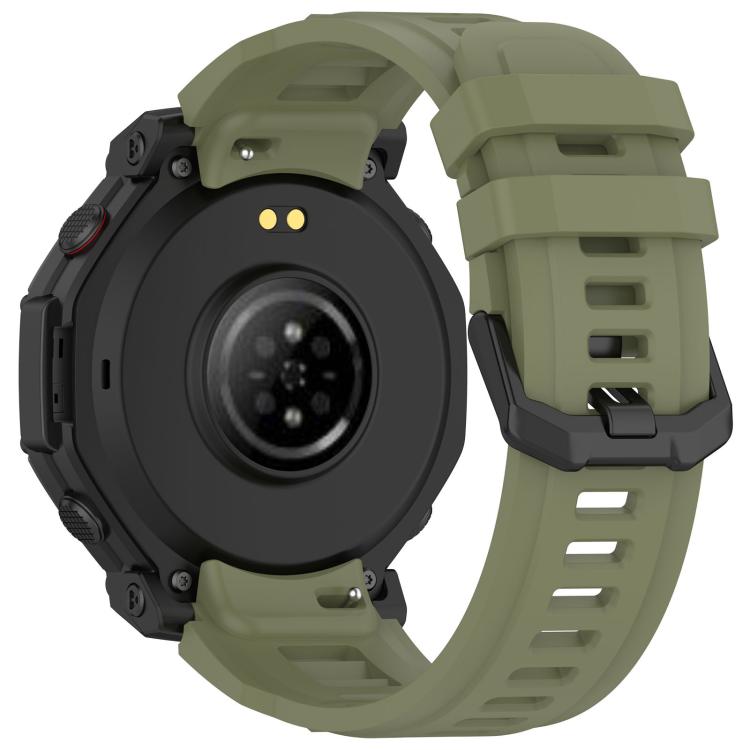 For Amazfit T-Rex 3 Pro 48mm xDfind Solid Color Black Buckle Silicone Watch Band